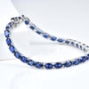 Four Prong Sapphire Birthstone Tennis Bracelet Sterling Silver