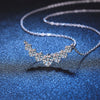 Graduated Curving Moissanite Necklace Sterling Silver