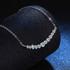 Graduated Curving Moissanite Necklace Sterling Silver