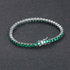 Green Tennis Cuban Chain Hip Hop Necklace
