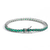 Green Tennis Cuban Chain Hip Hop Necklace