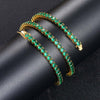 Green Tennis Cuban Chain Hip Hop Necklace
