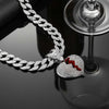 Heart-shaped Pendant Cuban Chain Hip Hop Necklace