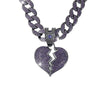 Heart-shaped Pendant Cuban Chain Hip Hop Necklace