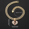 Heart-shaped Pendant Cuban Chain Hip Hop Necklace