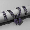 Heart-shaped Pendant Cuban Chain Hip Hop Necklace