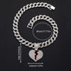 Heart-shaped Pendant Cuban Chain Hip Hop Necklace