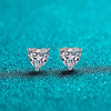 Heart Shape Moissanite Earrings Sterling Silver