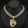 Hip Hop Poker Pendant Cuban Chain Necklaces