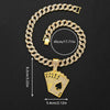 Hip Hop Poker Pendant Cuban Chain Necklaces