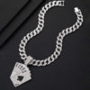 Hip Hop Poker Pendant Cuban Chain Necklaces