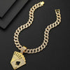Hip Hop Poker Pendant Cuban Chain Necklaces