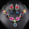 Multicolor Necklace Earrings Jewelry Set