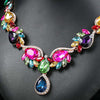 Multicolor Necklace Earrings Jewelry Set