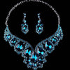 Palace Style Necklace Earrings Jewelry Set