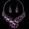 Palace Style Necklace Earrings Jewelry Set