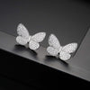Pavé Butterfly Shaped Necklace Earrings Jewelry Set