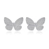 Pavé Butterfly Shaped Necklace Earrings Jewelry Set