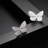 Pavé Butterfly Shaped Necklace Earrings Jewelry Set