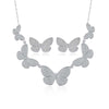 Pavé Butterfly Shaped Necklace Earrings Jewelry Set