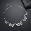 Pavé Butterfly Shaped Necklace Earrings Jewelry Set
