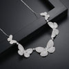 Pavé Butterfly Shaped Necklace Earrings Jewelry Set