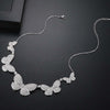 Pavé Butterfly Shaped Necklace Earrings Jewelry Set