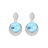 Pavé Floating Halo Earrings Sterling Silver