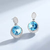 Pavé Floating Halo Earrings Sterling Silver