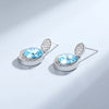 Pavé Floating Halo Earrings Sterling Silver