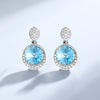 Pavé Floating Halo Earrings Sterling Silver