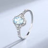 Pavé Halo Oval Shape Ring Sterling Silver