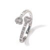 Pavé Heart-shaped Cuban Chain Hip Hop Bracelet