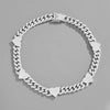Pavé Heart-shaped Cuban Chain Hip Hop Necklace