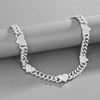 Pavé Heart-shaped Cuban Chain Hip Hop Necklace