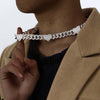 Pavé Heart-shaped Cuban Chain Hip Hop Necklace