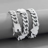 Pavé Heart-shaped Cuban Chain Hip Hop Necklace