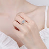 Pavé Heart-shaped Halo Moissanite Ring Sterling Silver