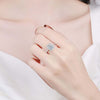Pavé Heart-shaped Halo Moissanite Ring Sterling Silver