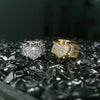 Pavé Heart-shaped Hip Hop Ring for Men