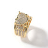 Pavé Heart-shaped Hip Hop Ring for Men