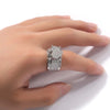 Pavé Heart-shaped Hip Hop Ring for Men