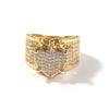 Pavé Heart-shaped Hip Hop Ring for Men