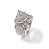 Pavé Heart-shaped Hip Hop Ring for Men