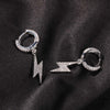 Pavé Lightning-shaped Hip Hop Earrings