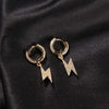 Pavé Lightning-shaped Hip Hop Earrings
