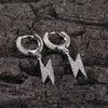 Pavé Lightning-shaped Hip Hop Earrings