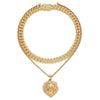 Pavé Lion Shaped Pendant Cuban Chain Hip Hop Necklace