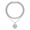 Pavé Lion Shaped Pendant Cuban Chain Hip Hop Necklace