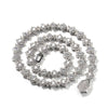 Pavé Round Halo Cuban Chain Tennis Necklace-Yellow Gold / White Gold